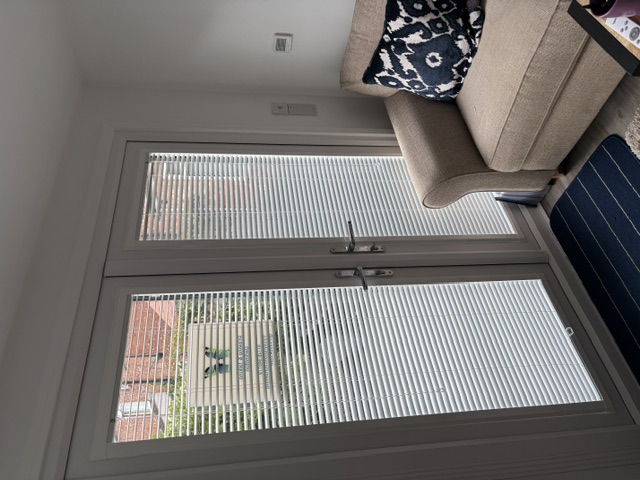 Bright French doors into the counselling room